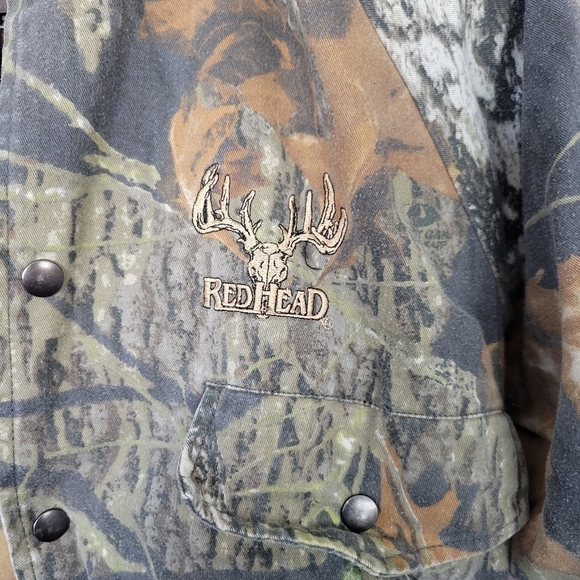 Redhead Boys Large Camo Coat Brown Green Tan Real Tree Warm Comfy Fall Hunting - Picture 7 of 9